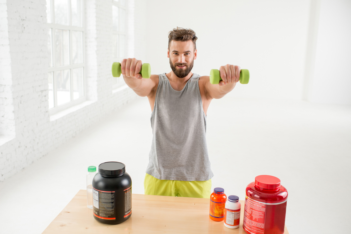 Man with Dry Sports Nutrition